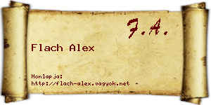Flach Alex névjegykártya